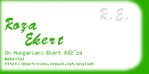 roza ekert business card